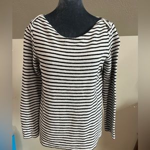 Classic Boatneck striped Banana Republic Terry sweater Size S